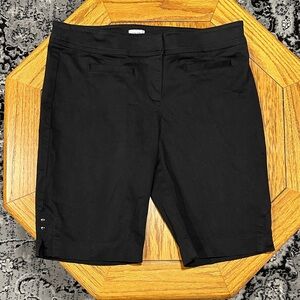 *CACHE* Black Cotton Bermuda Dress Shorts Size 6